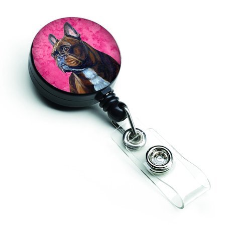 CAROLINES TREASURES Pink French Bulldog Retractable Badge Reel LH9385PKBR